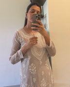 Beige Mulmul Suit Sets