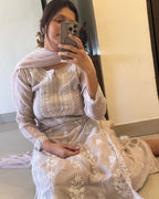 Beige Mulmul Suit Sets