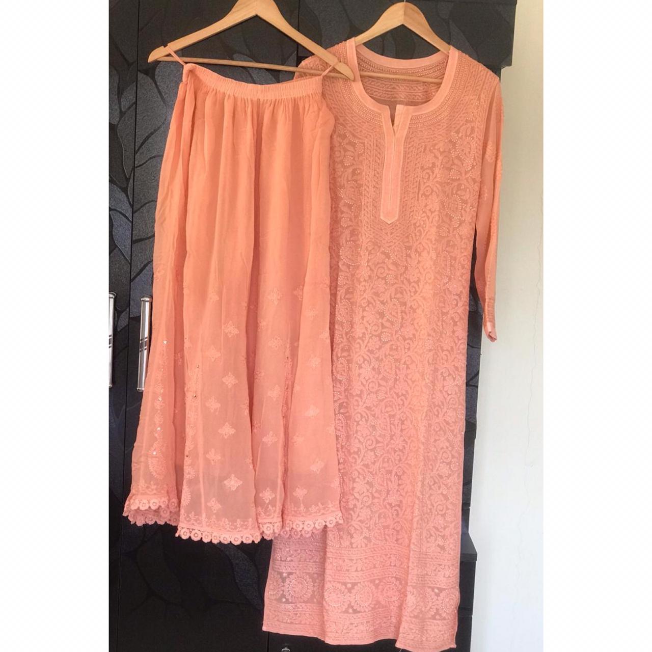 Resham Georgette Kurta Palazzo Set