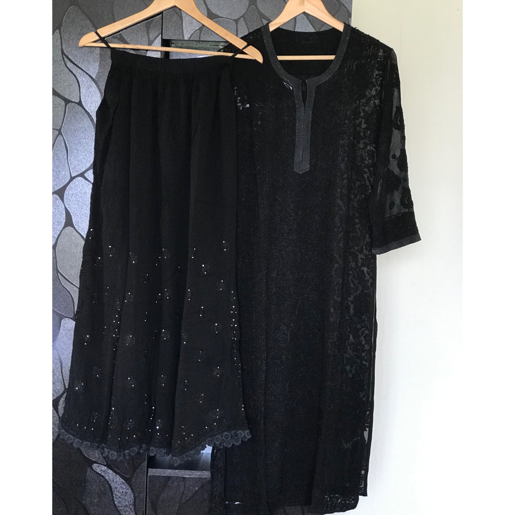Resham Georgette Kurta Palazzo Set