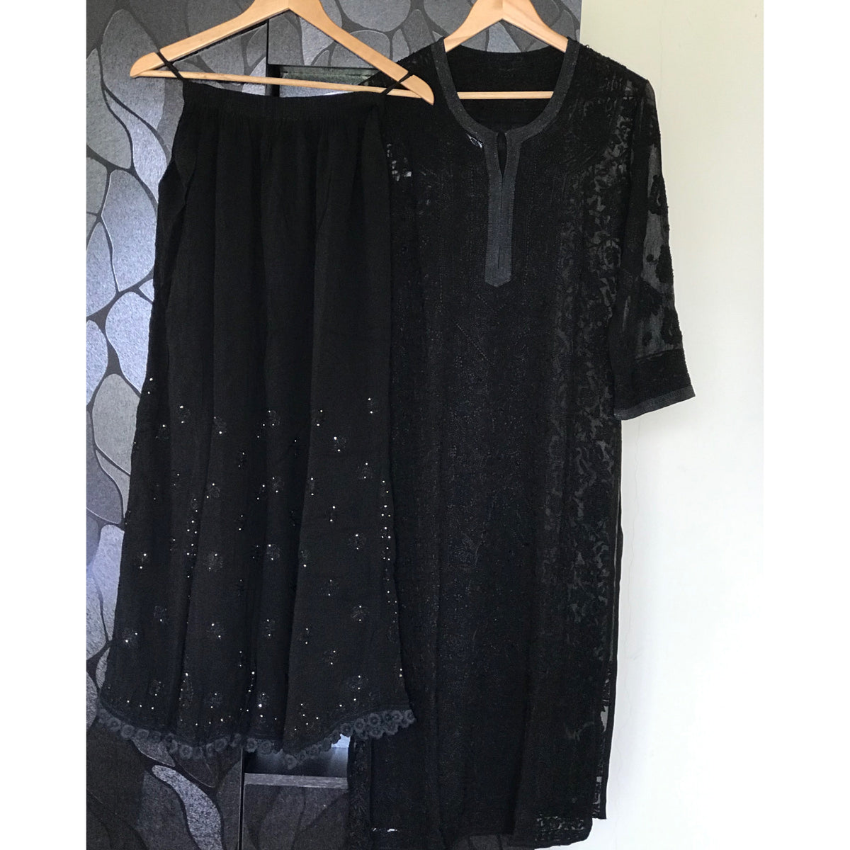 Resham Georgette Kurta Palazzo Set