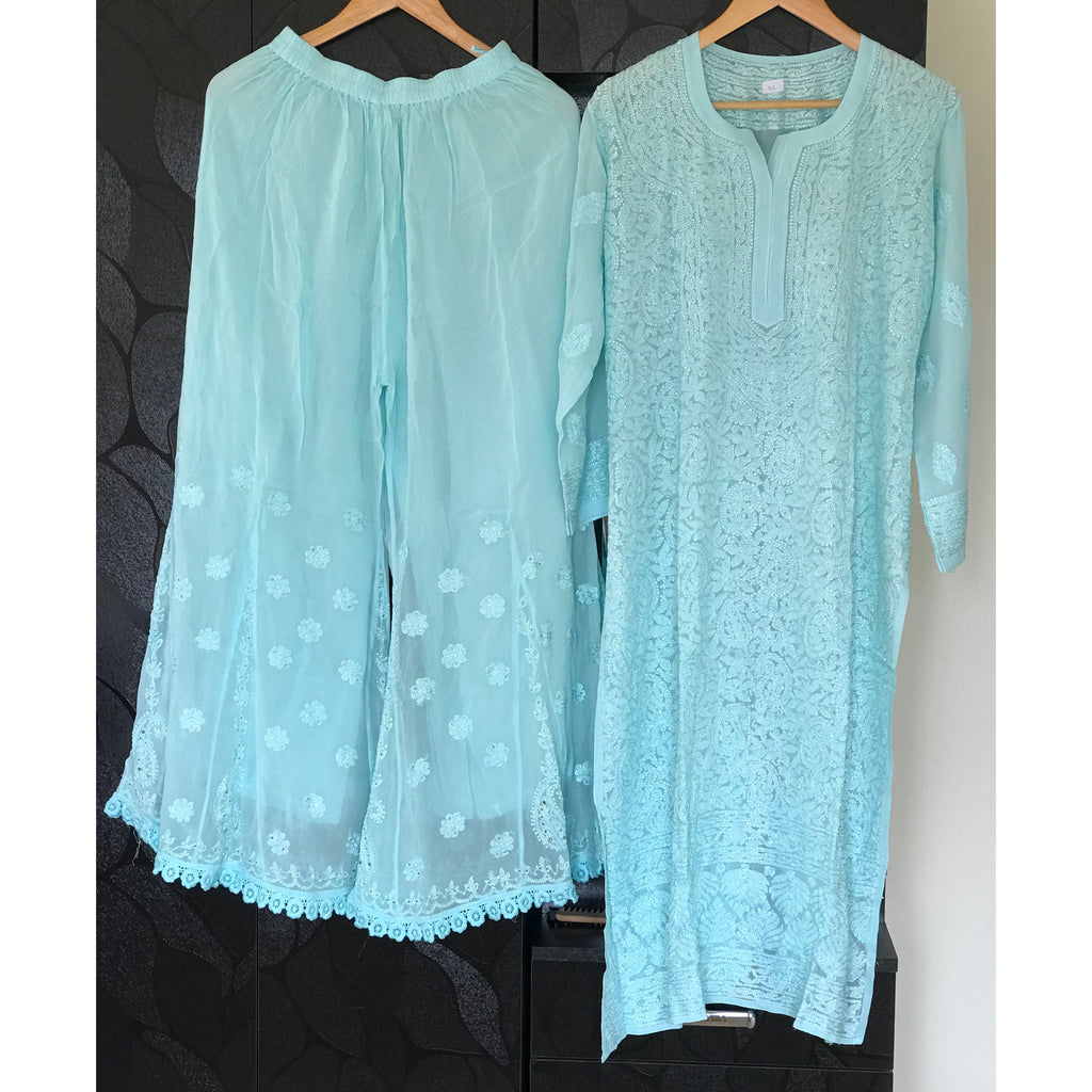 Resham Georgette Kurta Palazzo Set