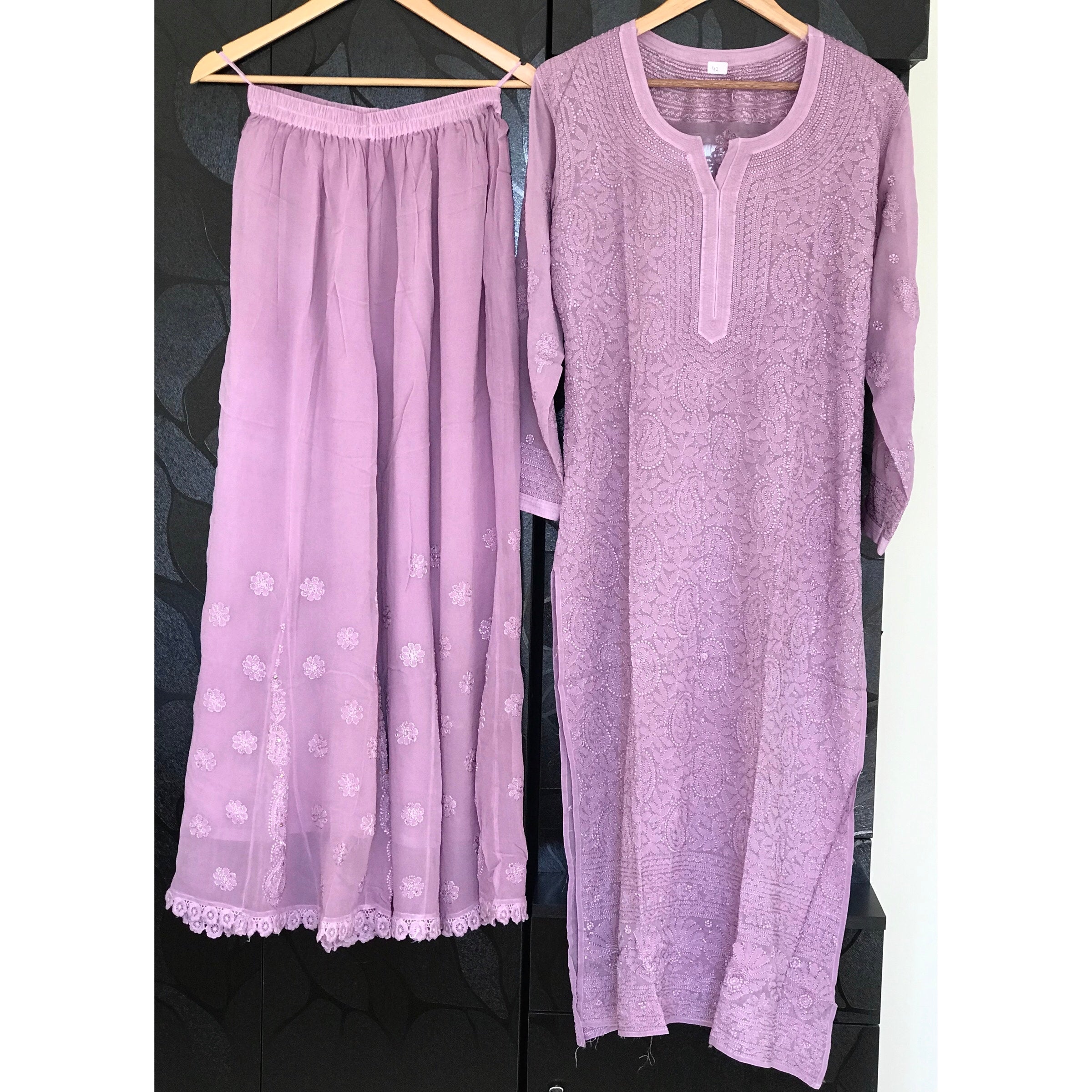 Resham Georgette Kurta Palazzo Set