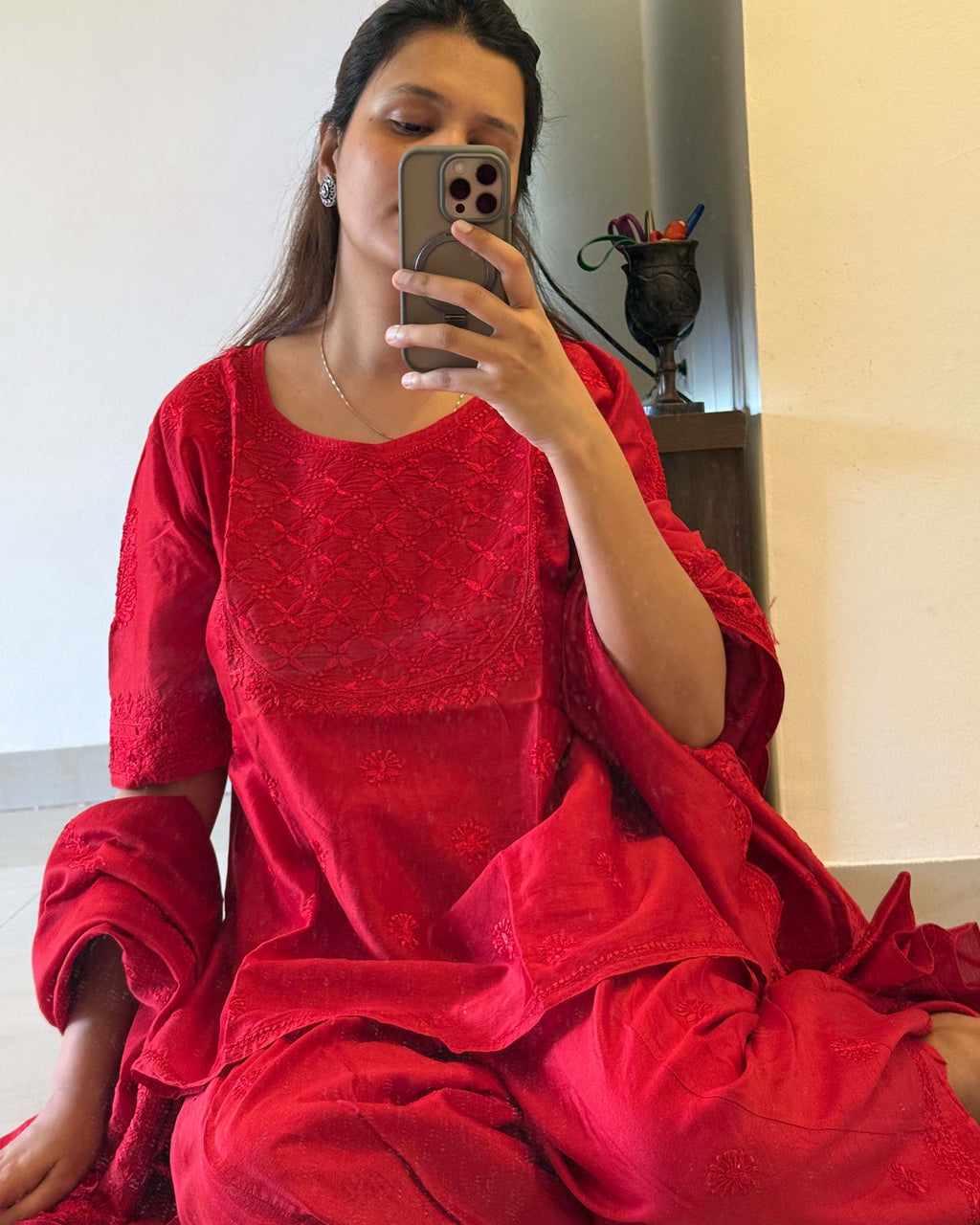 Chanderi Silk Poshak