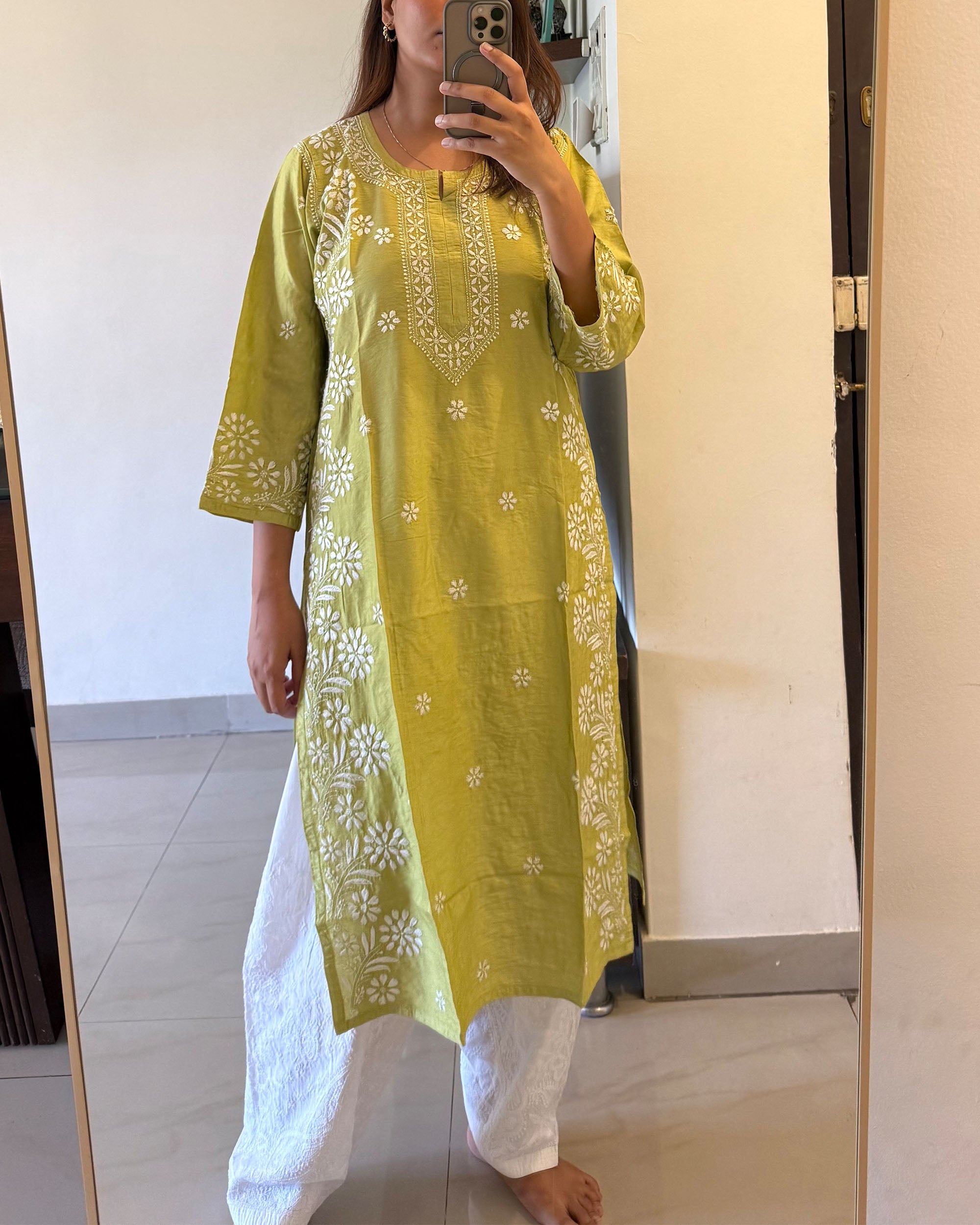 Chanderi kurtas with Cotton Salwars
