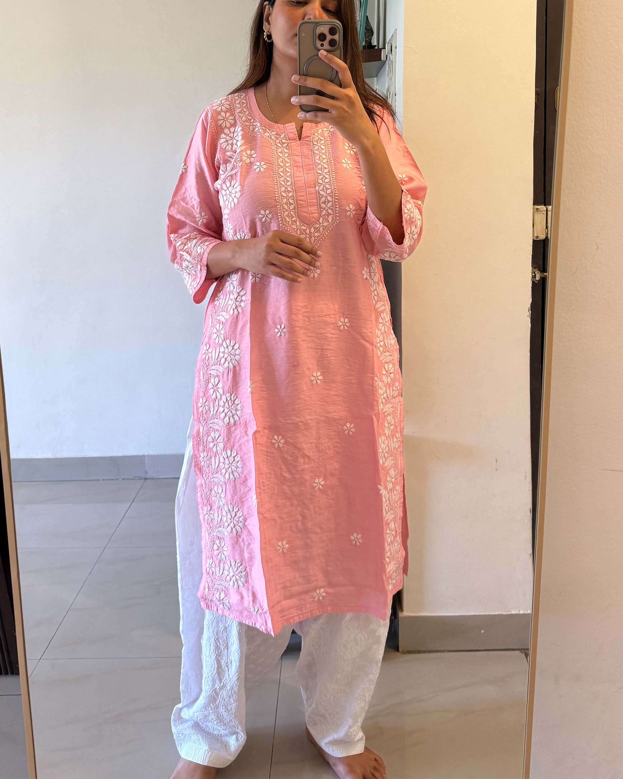 Chanderi kurtas with Cotton Salwars