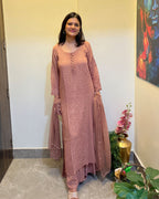 Pintuck Gharara Set in Pink