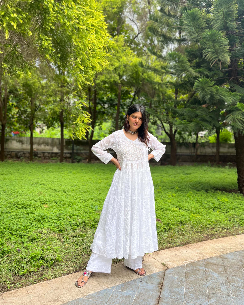 Kota doria Angarkha Style Kurta
