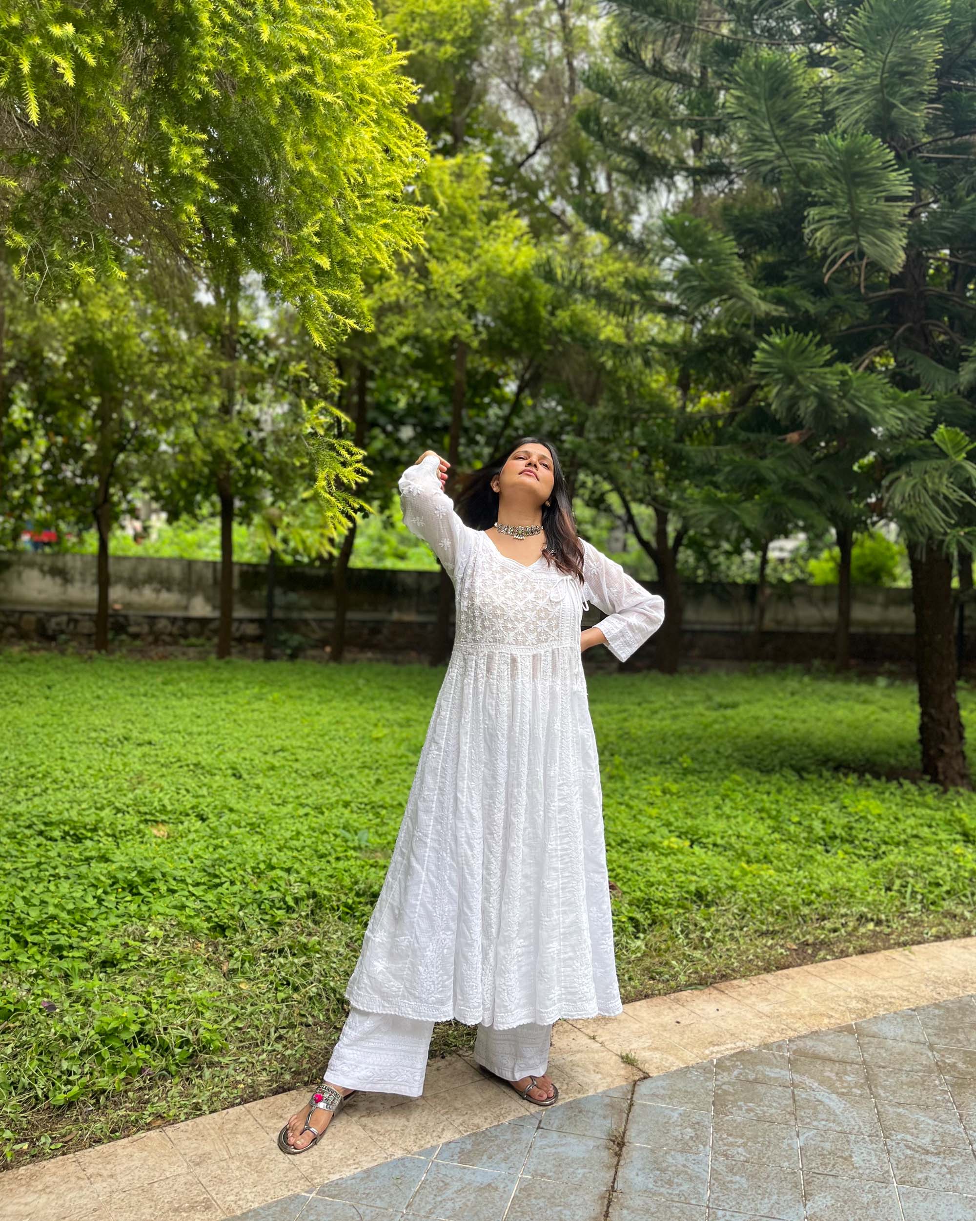Kota doria Angarkha Style Kurta